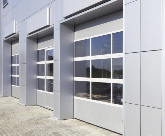 Панорамные ворота Алютех Alutrend в Моздоке