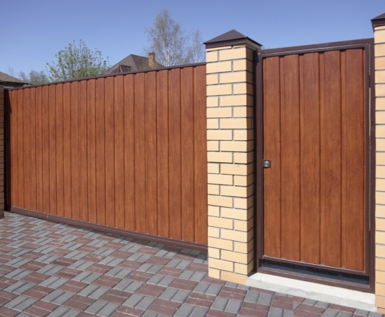 Ворота из металлического сайдинга в Моздоке